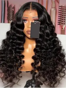 Fashion Ultra Soft Natural 26 Inch Lace Front Wig, 180% Density Curly Wave Hair, Pre-Braided Daily Use, All Seasons
