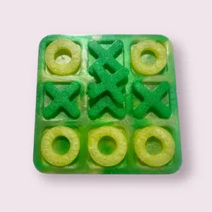 Handmade Resin Tic Tac Toe Board, Green and Yellow Design, Vibrant Look - Kids' Tabletop Board Game for Ages Above 12, Toys & Hobbies, Games & Puzzles