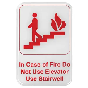 Information Sign, 6"W x 9"H - In Case of Fire