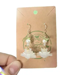 Lily of the Valley Dangle Charm Earrings Stainless Steel Hypoallergenic