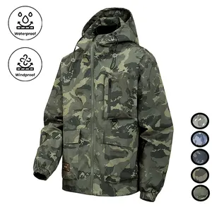 Autumn And Winter Men's Casual Outdoor Fashion Sports Jacket Trendy Camouflage Coat with Hood and Pockets