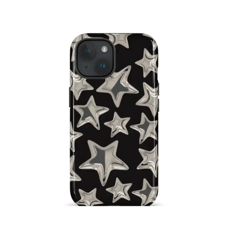 Stereoscopic Star Pattern Phone Case Cover for iphone 17 phone case 16 pro max 15 Plus 14 13 12 11 Cute, clear, military-grade, high-end, durable, shockproof, and drop-resistant 2-in-1 glossy phone case
