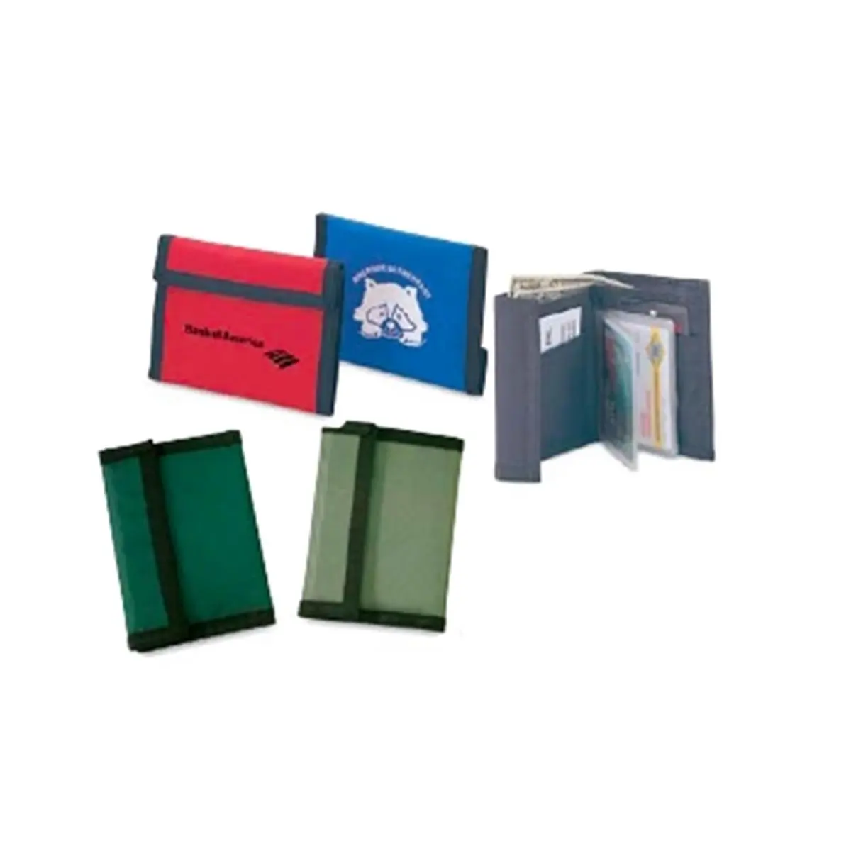 212 MAIN Men's T-A Premium Durable Bi-Fold Nylon Wallet - Compact 5x3.5 in., Card Sleeves, Assorted Colors, Durable Bifold Wallet