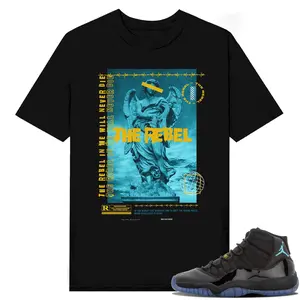 Unisex T-shirt To Match Sneakers Jordan 11 Retro Gamma - Rebel. 100% Cotton for Casual Wear. Comfortable Summer Unisex T-Shirt to match Jordan Sneaker. Streetwear Style. urban outfitters