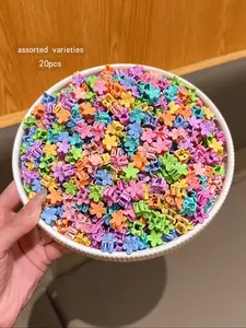 Girls' Flower Shaped Hair Clips Set, 20/40pcs, Colorful & Randomly Picked, Includes Mauve Small Barrettes, Butterfly Edge Clips, All Seasons