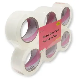 2-Inch Clear Packing Tape, 6 Rolls x 110 Yards |  Adhesive Packaging Tape Refills for Sealing Boxes, Shipping, Moving & Attaching Mailing Labels