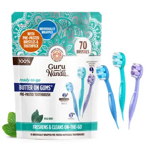 GuruNanda Ready-to-Go Brushes - 70 Count Toothbrush