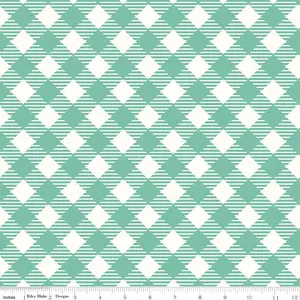 Fabric Riley Blake Sea Glass Bee Ginghams 108" Wide Back by the Quarter Yard WB12562­-SEAGLASS