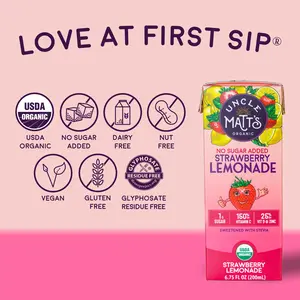 No Sugar Added Strawberry Lemonade Juice Boxes (6.75oz Pack of 32)