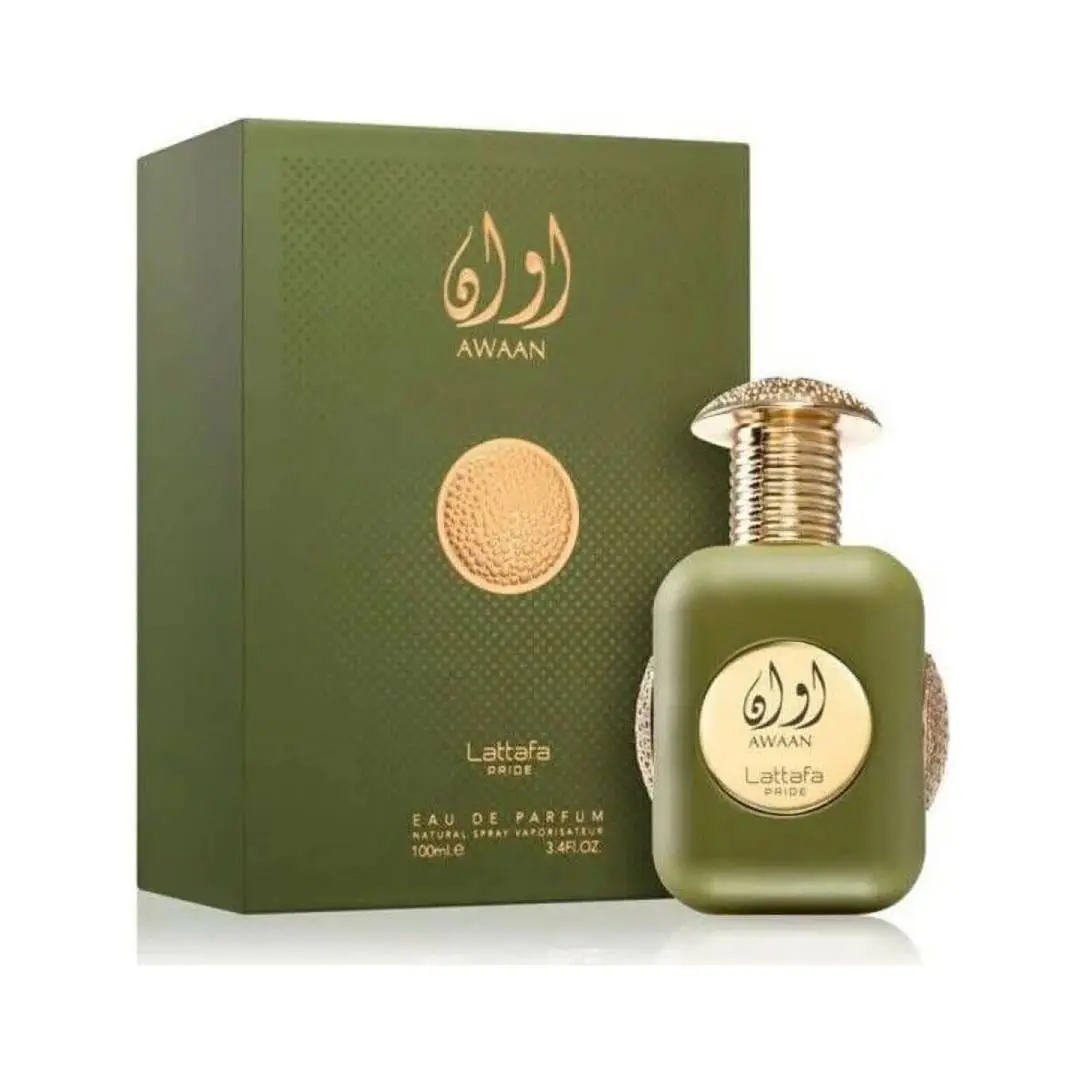 Lattafa Pride Awaan Eau de Parfum - 100ml (3.4 oz) Unisex Fragrance, Modern Versatile Amber Citrus Floral Lavender Scent, Elegant Warm Spicy Option for All Genders