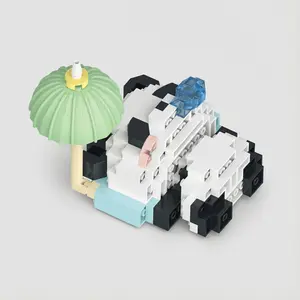 Cute Panda Building Blocks Set, Perfect Gift for Husband Boyfriend Birthday Halloween Christmas, Collectible Decorative Living Room Toy Building Block Sets