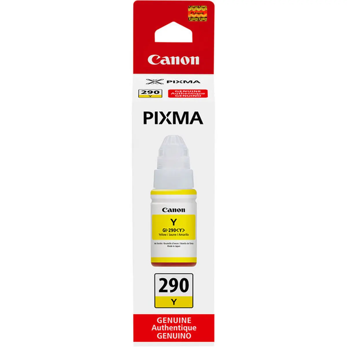 Canon GI-290 Yellow Pigment Ink Bottle for G4200, G3200, G2200, G1200, G4210 PIXMA G Series MegaTank Printers, 70 ml
