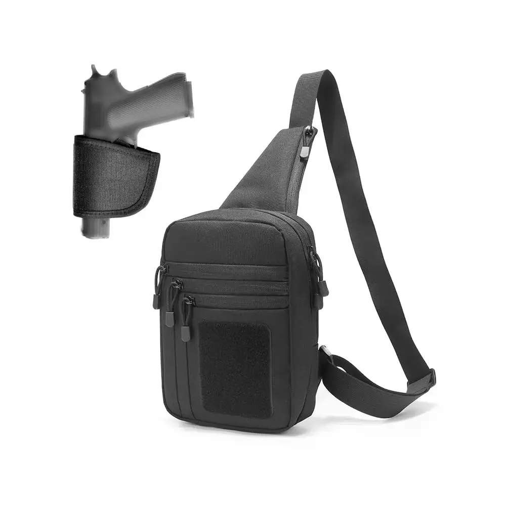 Men's Concealed Crossbody Chest Design Bag, Tactical Chest Pack, Shooting Range Dedicated Backpack, Hidden Shoulder Bag, Essential Gear, Portable Shoulder Bag, Sling Bags