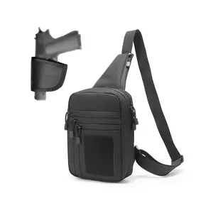 Men's Concealed Crossbody Bag, Tactical Chest Pack, Shooting Range Dedicated Backpack, Hidden Shoulder Bag, Essential Gear