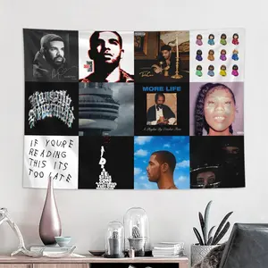 Singer Pattern Tapestry, Artwork, 1 Count Music Album Poster Hanging Cloth, Wall Hanging Decor for Home Living Room Bedroom Dormitory, Ornaments, Tapestry Wall Mural