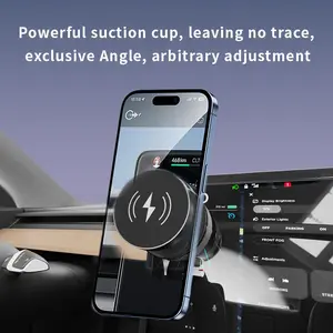 Wireless Charging Car Phone Holder, 360° Rotatable Car Phone Holder with Smart Breathing Light, Universal Car Phone Navigation Bracket for Car