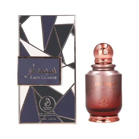 Women's Arabiyat Prestige Lady Glamor Eau de Parfum Spray (3.4 fl oz) - Arab Perfume, Arabian Signature Fragrance with Exotic Elegant Floral, Arabian Rose, Citrus, Coconut & Vanilla Notes, Premium Alcohol-Based Self Care Product, Eau De Parfum Women's Fra