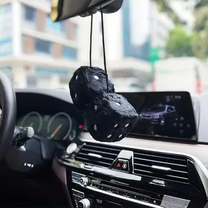 Cute Soft Plush Dice Car Hanging Ornament, Universal Rearview Mirror Pendant for Cars & SUVs, Car Decoration, Car Hanging Decoration,summervibes