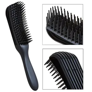 Salon Detangling Brush for Curly Hair Non-slip Rubber Octopus Hair Brush Comb Scalp Massage Brushes Hair Styling Tool Black Haircare Heatless