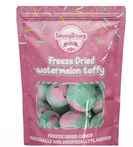 Freeze dried watermelon taffy Snack Natural candy freeze dried candy Fruit Flavored Sweet