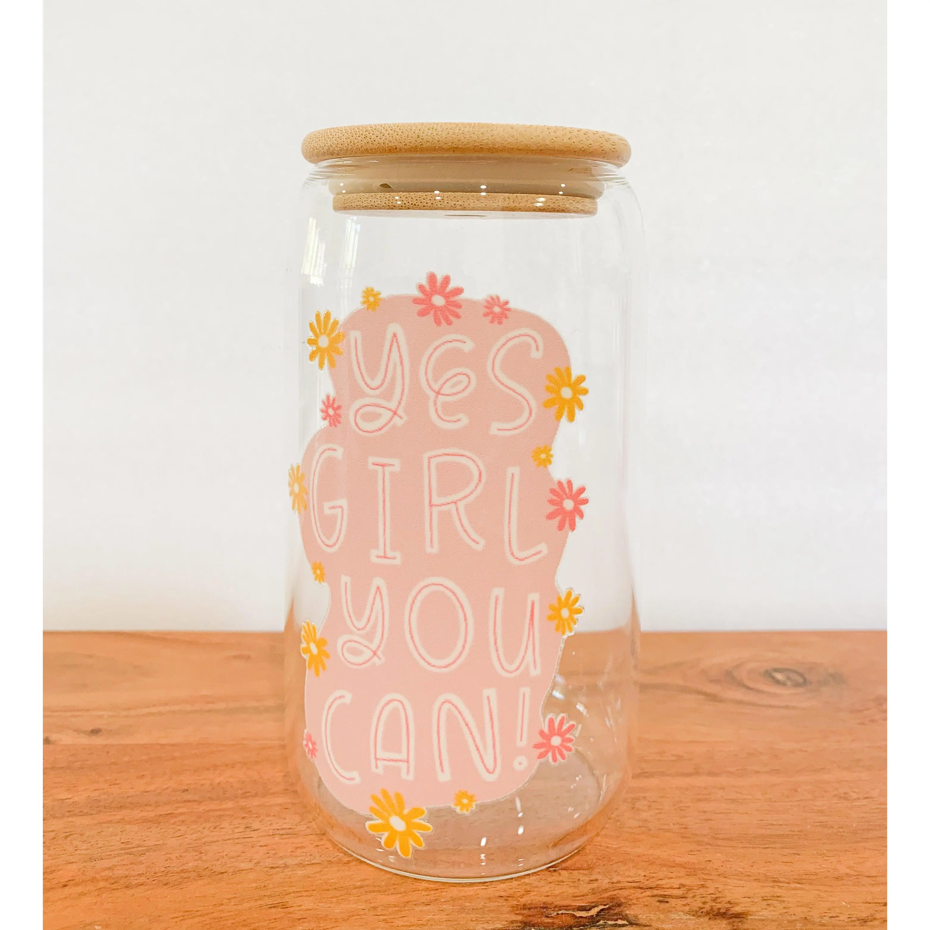 Yes Girl You Can 16oz Libby Glass