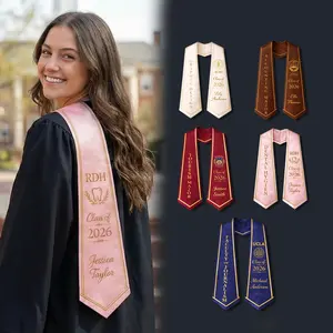 Custom Graduation Stole, Personalized Name Class Year, College Major Satin Sash, Graduation Scarf, Students Ceremony Keepsake