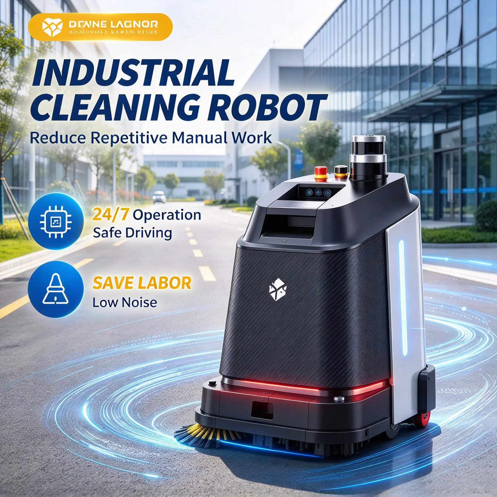 Intelligent Cleaning Robot, Commercial Multi-function Scrubber Robot, Large Automatic Floor Sweeper