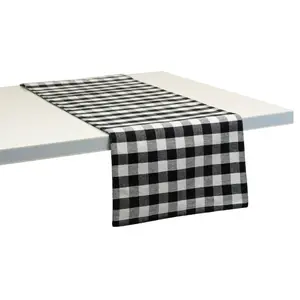 Black & White Buffalo Check Table Runner