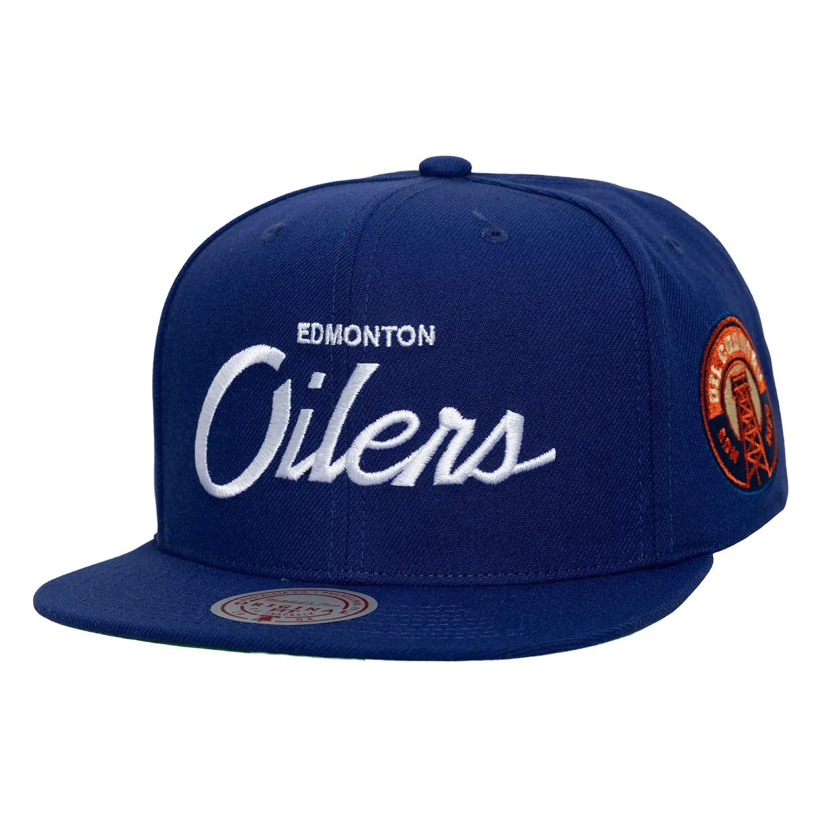 Edmonton Oilers Royal Head Coach Snapback Hat NHL Throwback Cap Adjustable Fan Gear Mitchell & Ness