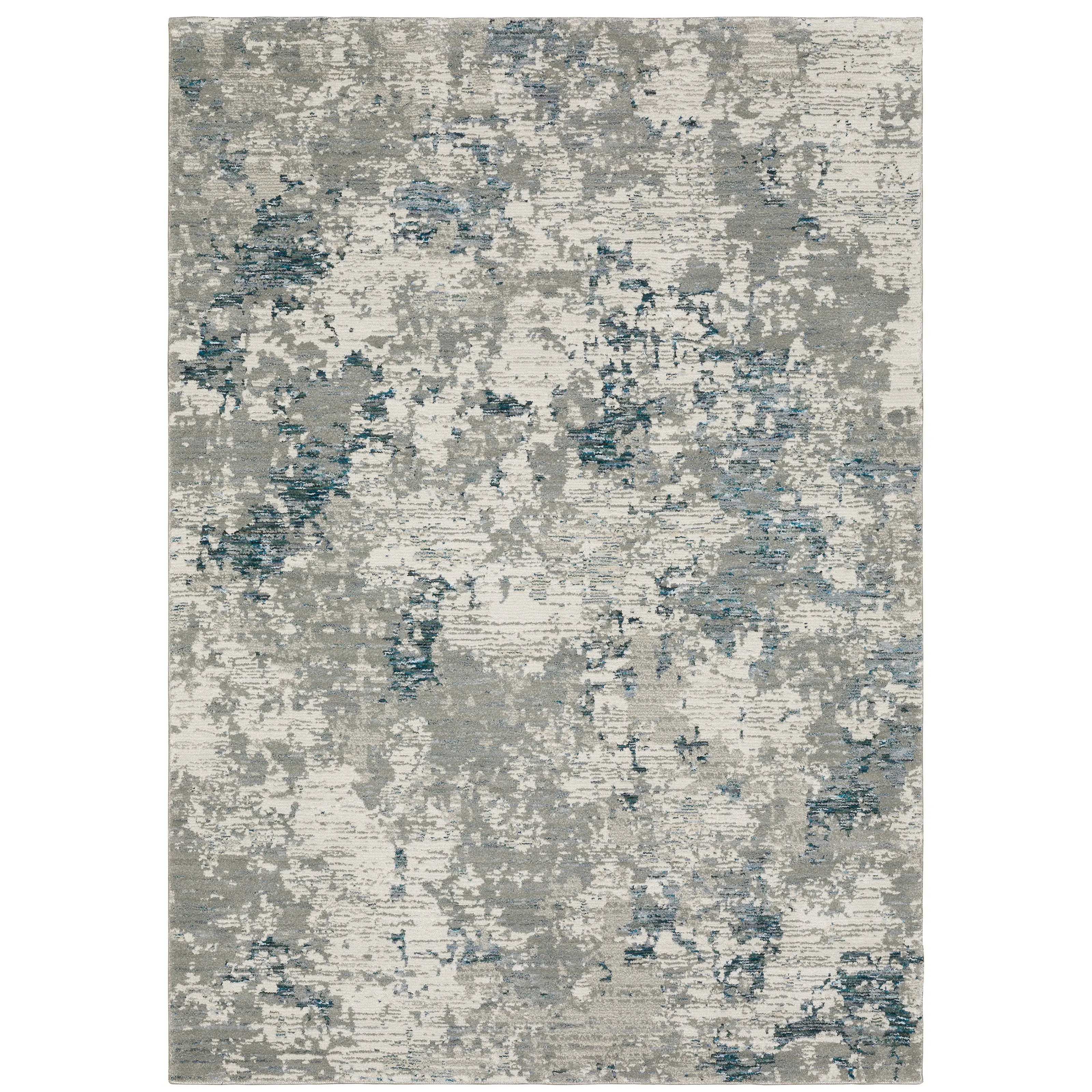 Oriental Weavers Evolution 0984D Grey Blue Industrial Machine Woven Rugs