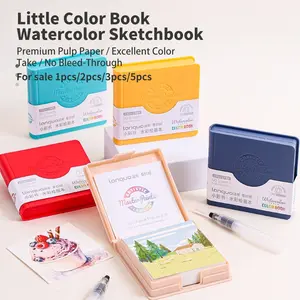 Mini Watercolor Book 230g Thick Portable Sketchbook, Coloring Book, Art Supplies Drawing Notebook, Ideal for Artists and Students, Water Coloring Books