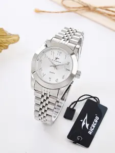 RICECGO Women's Fashion Watch, stainless steel, five-link bracelet, date display, Steel Quartz Watch, an elegant and stylish accessory, women's Modern Wristwatch, perfect for daily wear or as a gift, Mother's Day gift