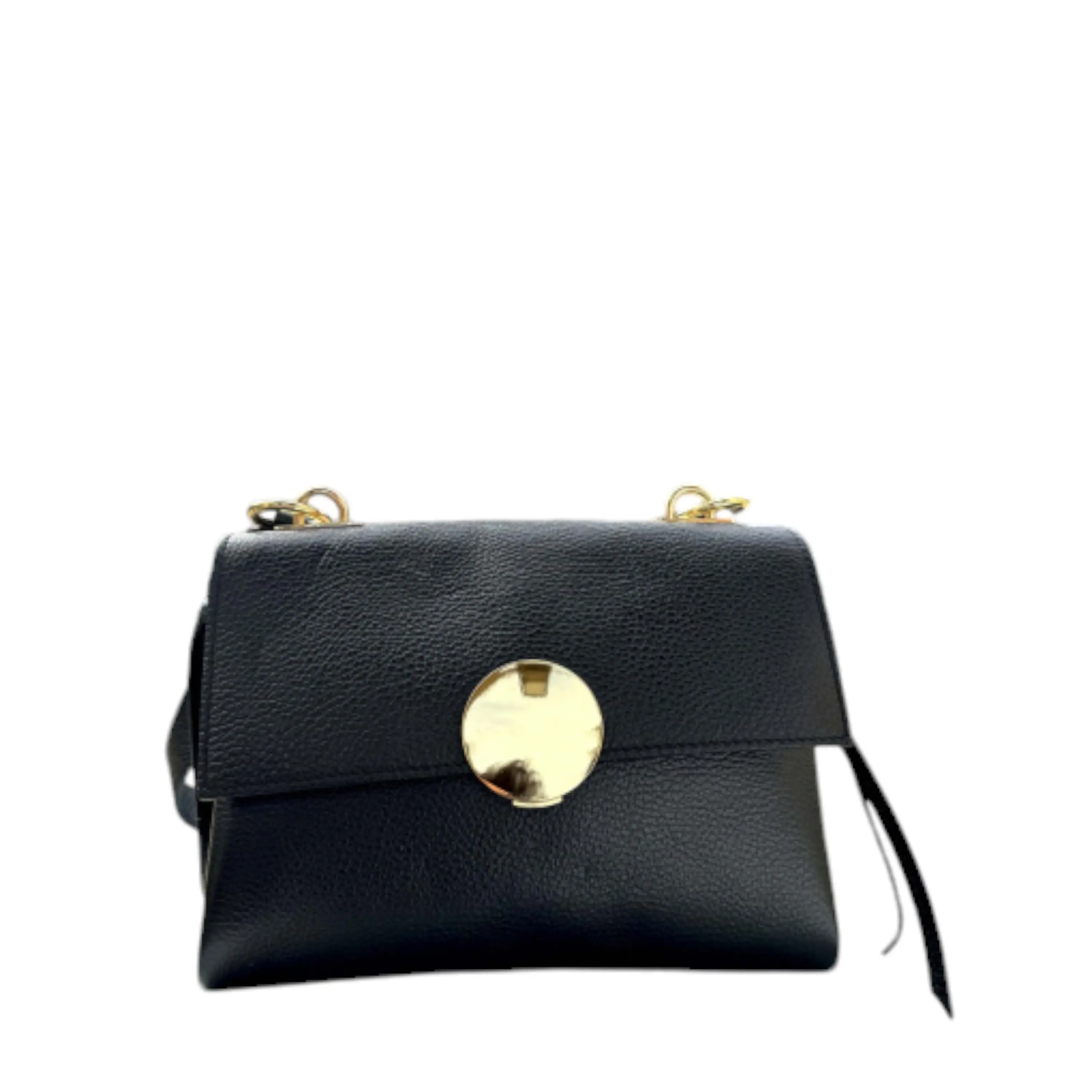 Ivan Troy Wassa Italian Leather Handmade Black Women's Top Handle Luxury HandBag Suitable For Casual Outdoor Party And Evening Events