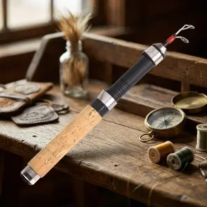 Portable 3-Section Ice Fishing Rod, Adjustable 25-60cm, Winter Ice Fishing for Shrimp with Spinning Cast Design, Non-Slip Grip & High Sensitivity, Foldable, Lightweight and Durable for Ice Fly Fishing.