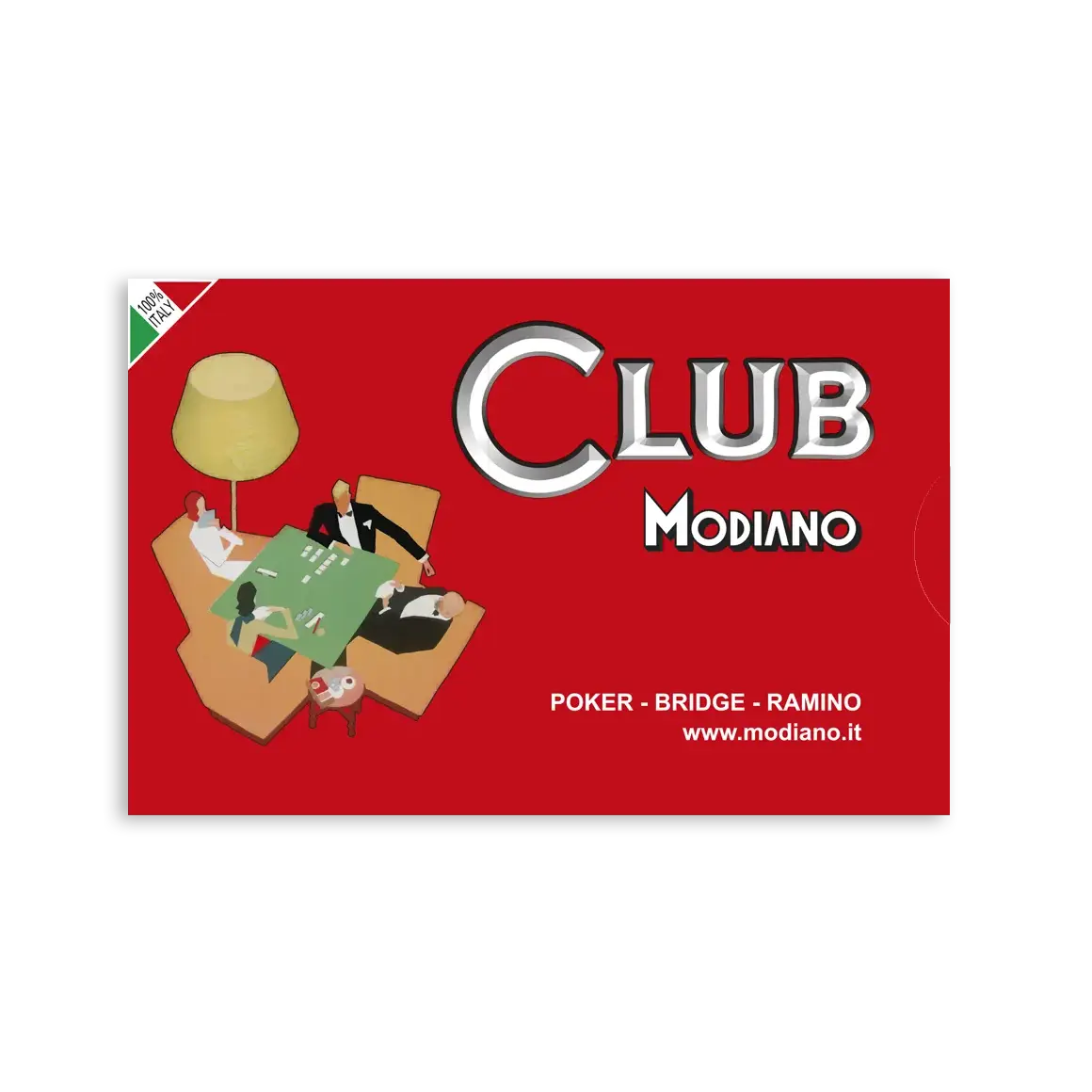 Modiano Ramino Club Lightweight Cardboard Burraco Card Set - 2 Complete Decks (Red & Blue, 54 Cards/Deck, 63x88 mm, 242g), 150+ Yr Classic Italian Gaming Heritage, Accessible Quality for Family Games & Traditional Collectors