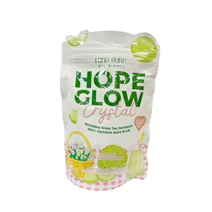 LUNA AURA HOPE GLOW Crystal Honeydew Green Tea & Dandelion – 10 Sachets (18g each) with S-Acetyl Glutathione & Hydrolyzed Marine Collagen