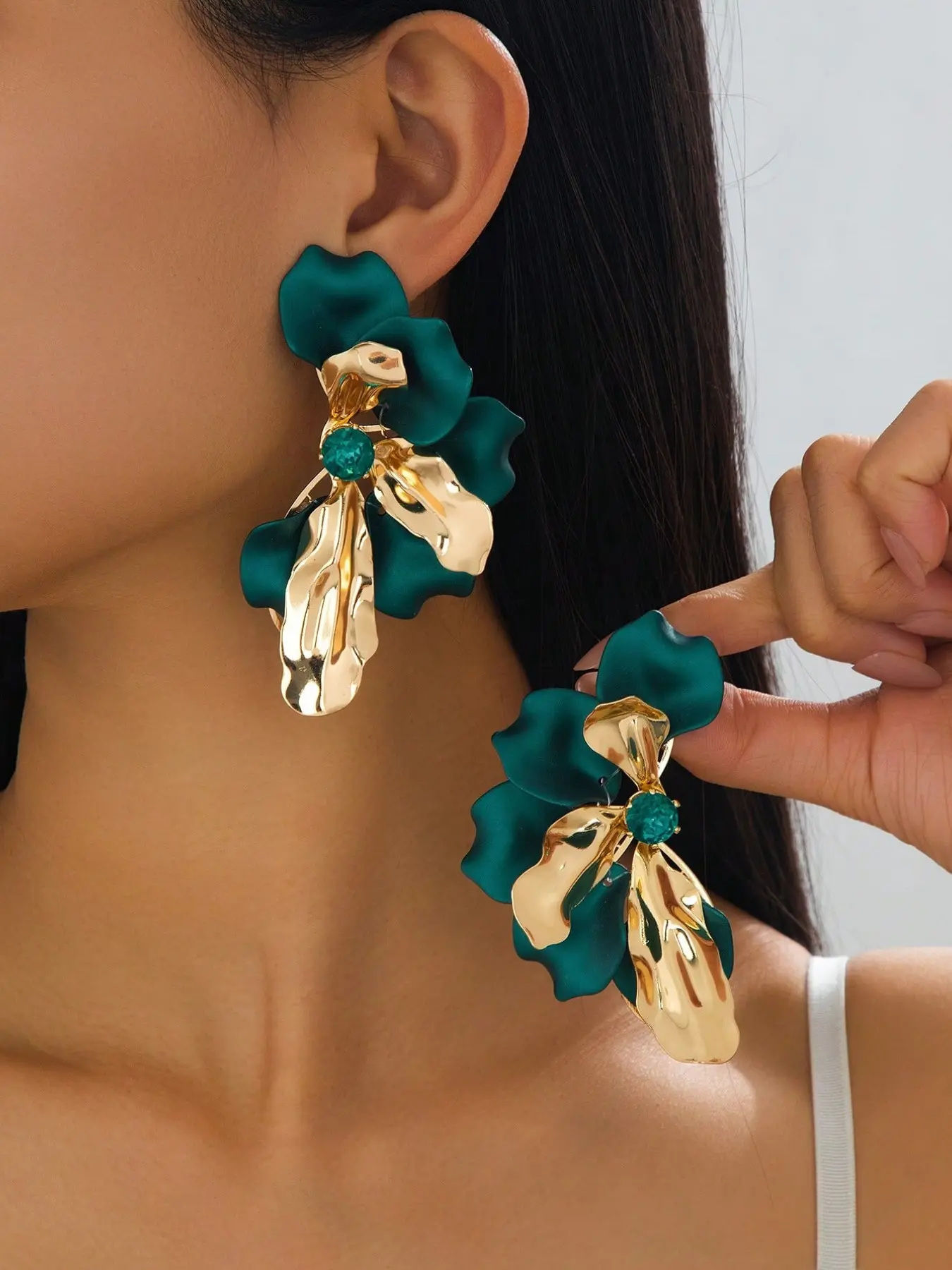 2 Pcs Asymmetrical Chunky Statement Earrings, Casual Alloy Ear Jewelry, Perfect for Daily Wear, Ideal Gift for Women, All Seasons