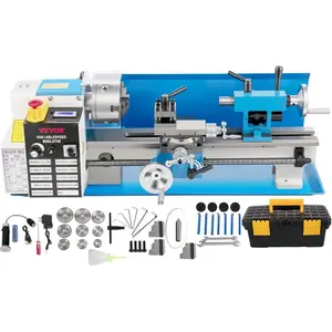 VEVOR High - quality Metal Lathe, 8x 16 in, 550W Benchtop Lathe Machine, 0 - 2500 RPM Variable Speed, with 0.0003 in Spindle Accuracy Metal Gear, for Precision Parts Thread Soft Metals WoodVEVOR Super Brand Day