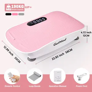 【Free Delivery】【Large】GetMod Vibration Plate :  High-Power Motor for Smooth Operation ,Plus Size Smart Vibration Plates Pro Exercise Equipment , Full Body Workout Machine at Home Gym Stuff Vibrational Platform for Wellness and Fitness Bluetooth Speaker #2