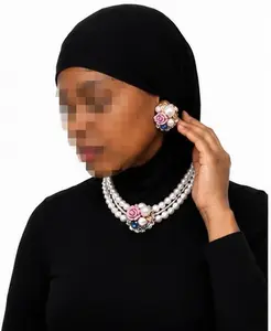 Nerina Floréa Elegance Jewelry Set for Women – 3-Piece Floral Necklace, Bracelet & Earrings Set, Elegant Fashion Jewelry, Gift for Her