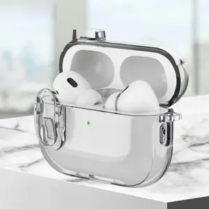 Apple Transparent Clear Case for Airpods Pro 3 2026 Protective Cover Secure Closure Shock Absorption