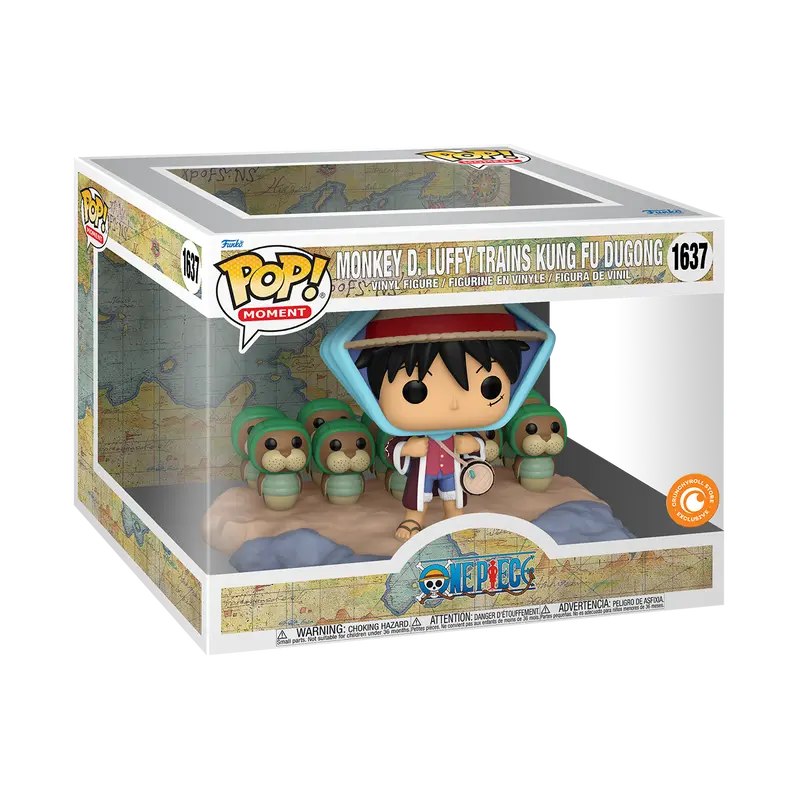 Funko Moment Vinyl Figurine Collectibles - 1-Piece Anime Collectible Figure Decor, Monkey D. Luffy Training with Kung Fu Dugong, Item #1637