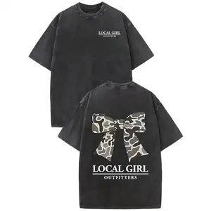 Local Girl Coquette Bow Hoodie Camouflage Design Graphic Casual Hooded Pullover for Women Oversized Print Apparel Made In The USA Long Sleeve Fitted Sweatshirts Everyday Wear Black Style