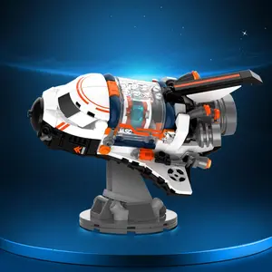 Space Tide Play Lunar Exploration Rocket Building Blocks, Star River Space Station Exploration Plane Building Blocks Assembly Toys