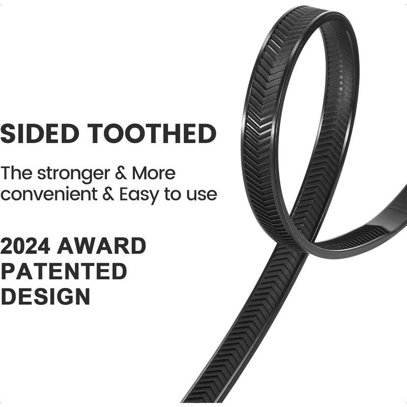 Zip Ties Heavy Duty 12 inch,V-Shaped Toothed Double Sided With 200 LBS Tensile Strength Cable Ties ,Extra Large Wire Ties Adjustable Nylon Tie Wraps for Indoor Outdoor (80 Pack Black)