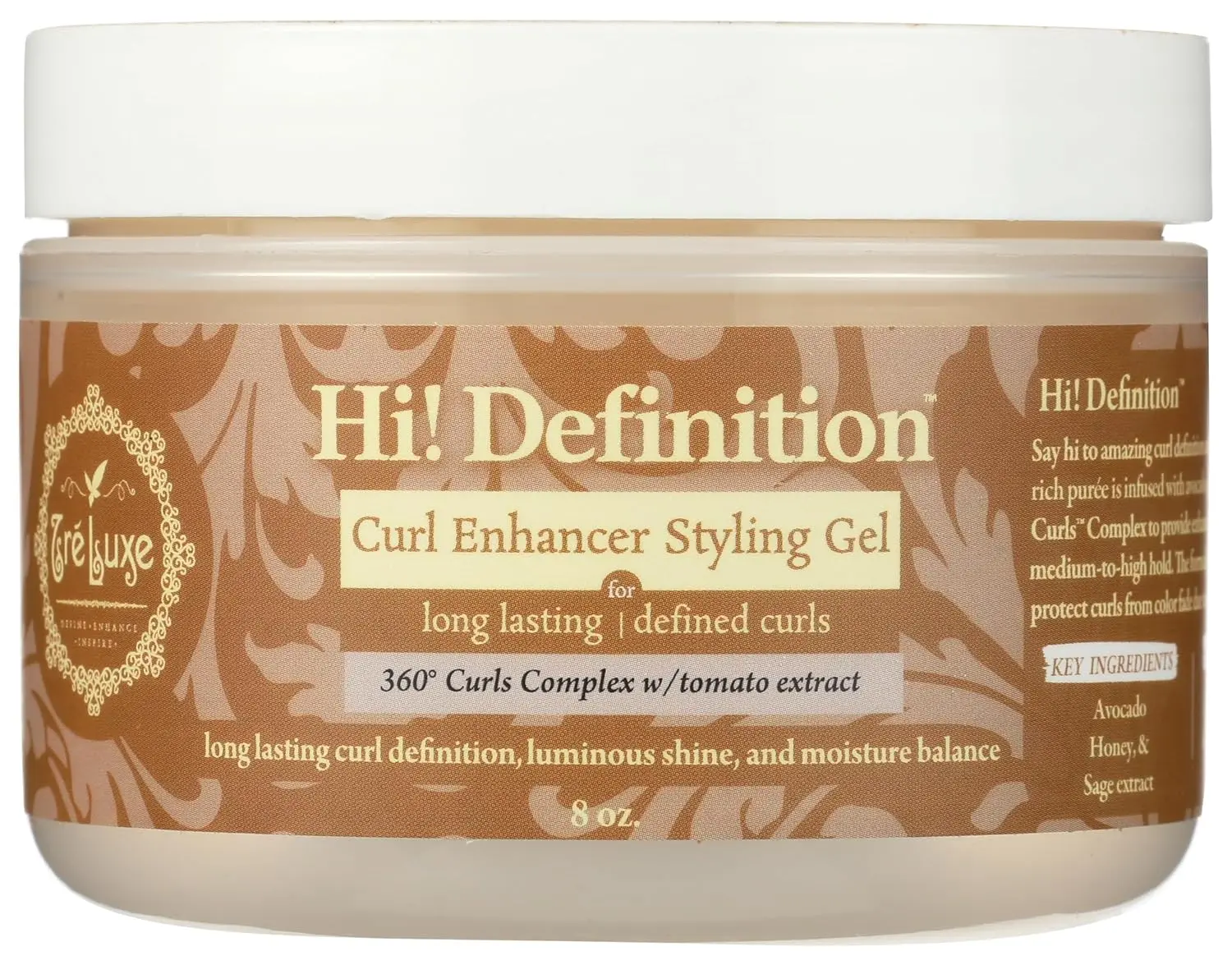 TRELUXE Hi! Definition Curl Enhancer Styling Gel, 8 FZ TRELUXE Hi! Definition Curl Enhancer Styling Gel, 8 FZ