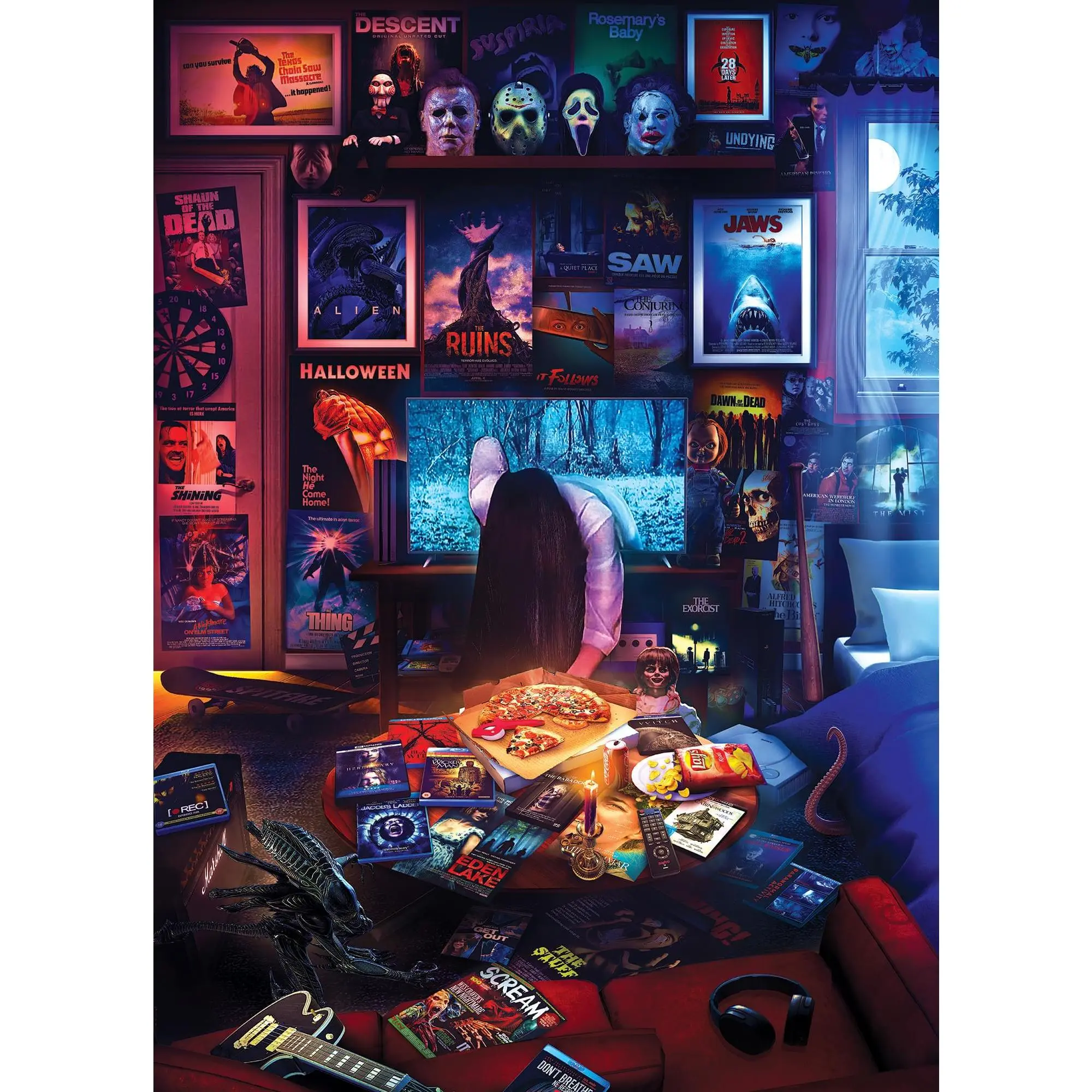 House of Horrors and Scary Movies 1000 Piece Jigsaw Puzzle By Rachid Lotf House of Horrors and Scary Movies 1000 Piece Jigsaw Puzzle By Rachid Lotf