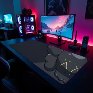Hypebeast Cartoon Figure Extra Large Desk Mat Keyboard Mouse Pad E-Sports Desk Mat Desk Decor for Gamers Boys' Rooms Gift large mousepad