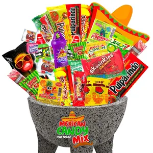 Mexican Candy Mix Assortment Snack 42 Count Dulces Mexicanos Variety of Best Sellers Spicy Sweet and Sour Bulk Candies Includes Luca Pelon Pulparindo Rellerindo