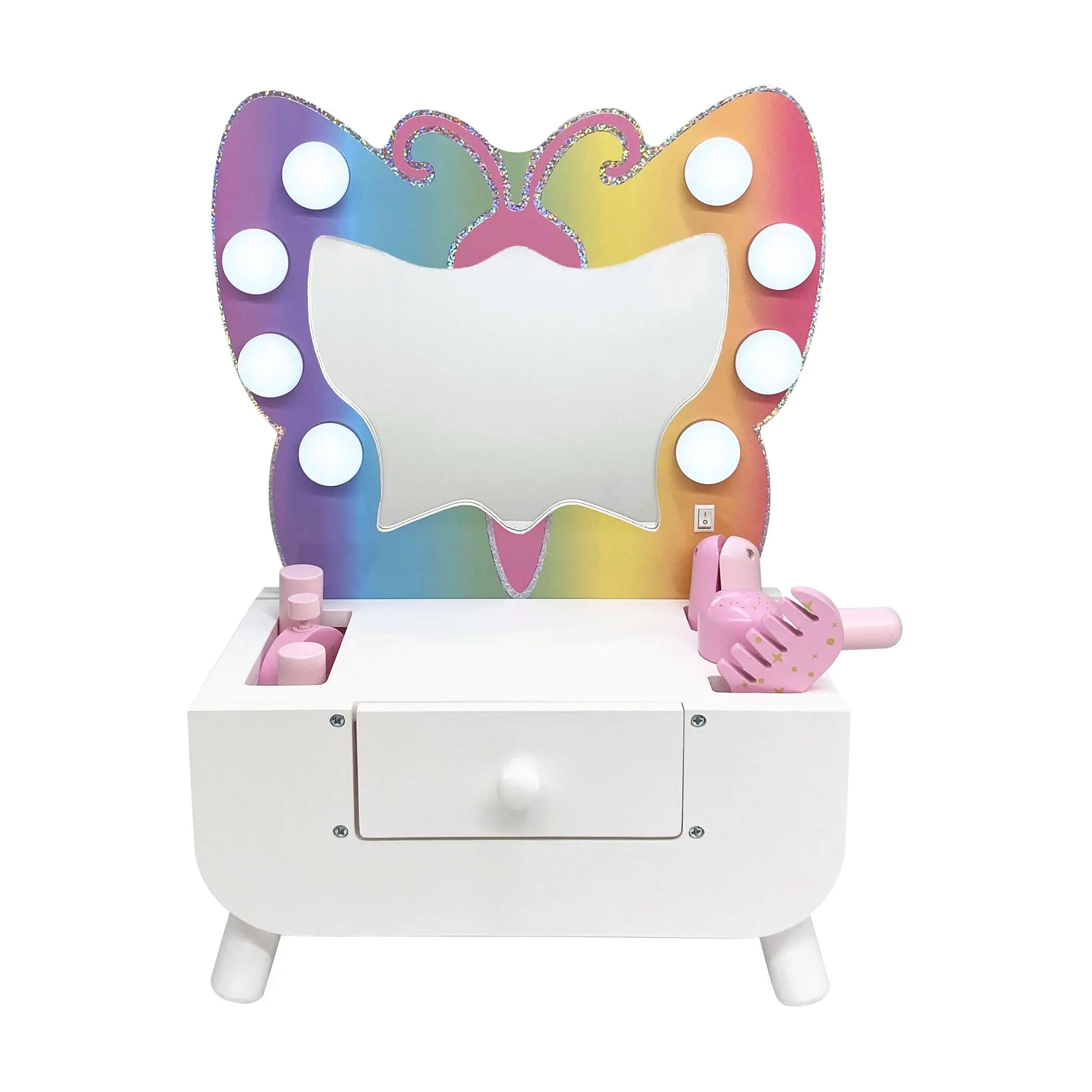 Teamson Kids Colorful Butterfly-Shaped TabletopVanity